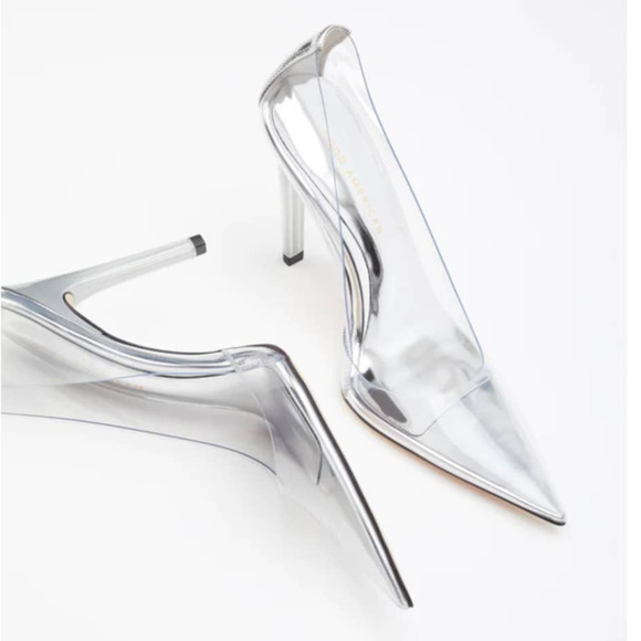 Good American Cinder-F*CKING-RELLA Pump In Glass Clear Size 10 New - Picture 5 of 15